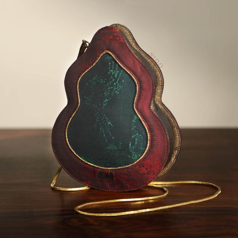 Ultra-Light Gourd Bag Graphene Recycled Fabric Hualuo Silk Luxury Design 155g - SinoCultural -- GD1208