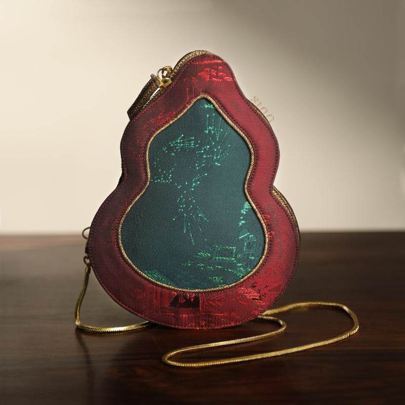 Ultra-Light Gourd Bag Graphene Recycled Fabric Hualuo Silk Luxury Design 155g - SinoCultural -- GD1208