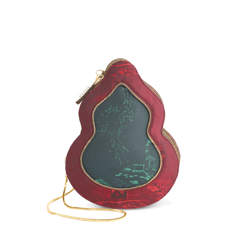 Ultra-Light Gourd Bag Graphene Recycled Fabric Hualuo Silk Luxury Design 155g - SinoCultural -- GD1208