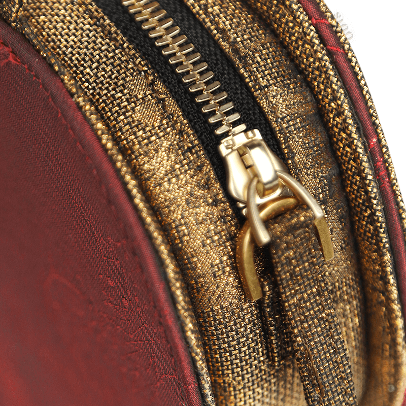 Ultra-Light Ruyi Phoenix Embroidery Handbag Recycled Fabric with Hualuo Silk 205g - SinoCultural -- GD1212