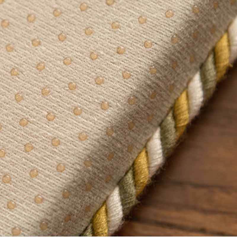 Chinoiserie Orange Spring Floral Bird Pattern Short Plush Chair Cushion - SinoCultural -- SC032A38