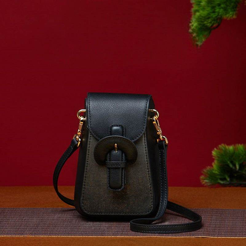 Woven Brocade Vintage Shoulder Phone Bag - SinoCultural -- P210601