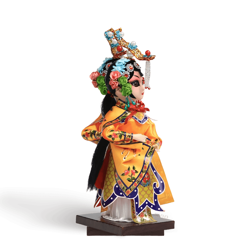 9-Inch Handmade Chinese Doll – Peking Opera Consort Yu Character Collectible - SinoCultural -- XJK0905