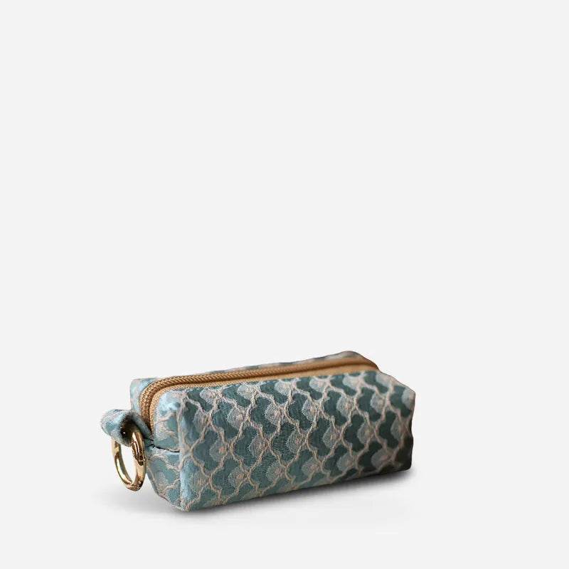 Yunjin Fabric Coin and Key Holder Mini Pouch Wallet - SinoCultural -- PWCD188-2 -
