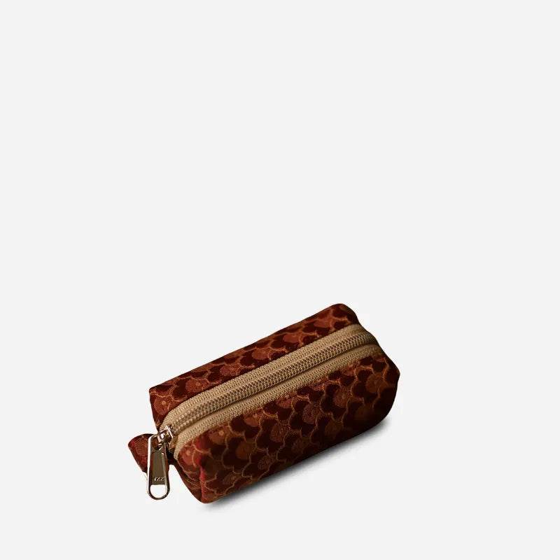 Yunjin Fabric Coin and Key Holder Mini Pouch Wallet - SinoCultural -- PWCD188-2 -