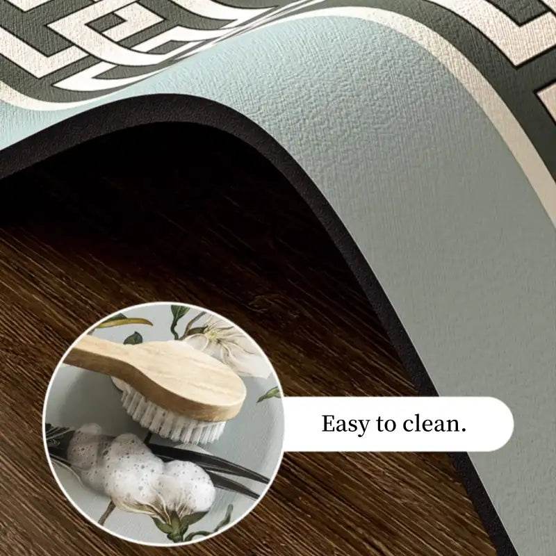 Chinoiserie Kitchen & Bathroom Counter Leather Placemat - SinoCultural -- TM047A1414 -