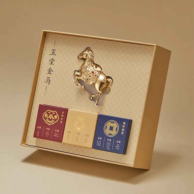 2026 Year of the Horse Car Fragrance - Premium gift box opening reveal with horse design.