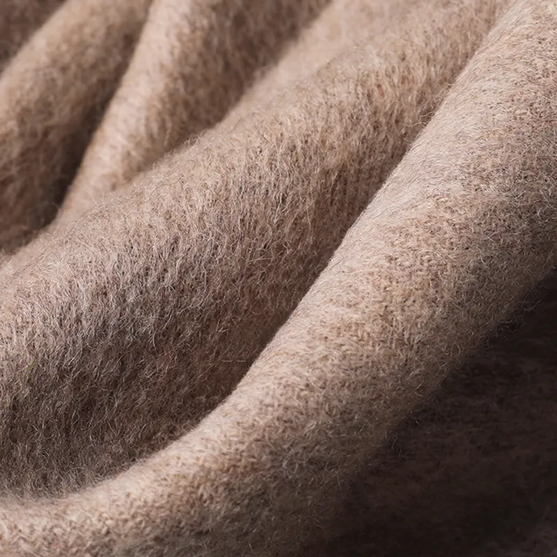 Ultra-soft drape of Chinese rose embroidered cashmere scarf.