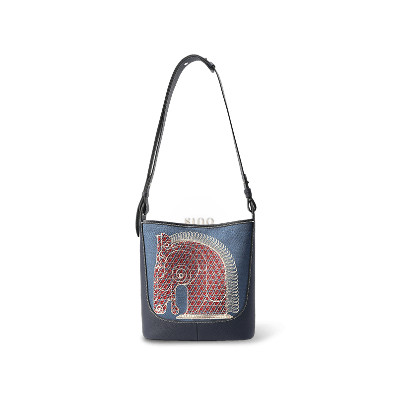 Luxury embroidered leather crossbody bag Year of the Horse 2026 gift
- SinoCultural -- M110695