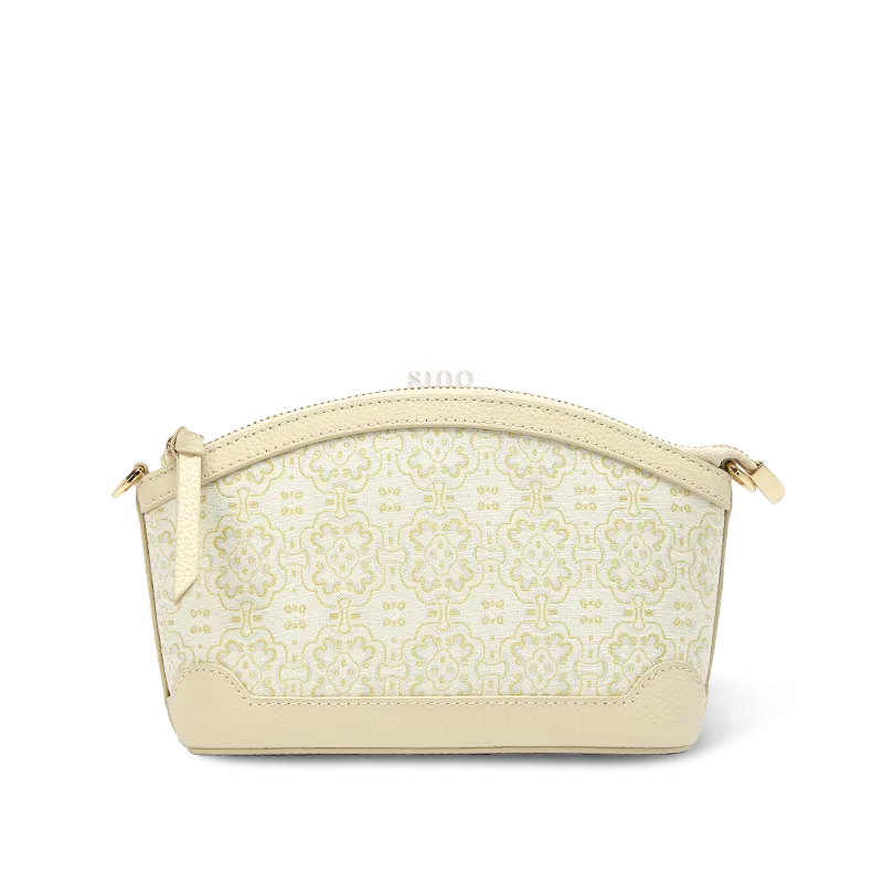 Luxury Song Brocade clutch with embroidered Ding Sheng gold motif.