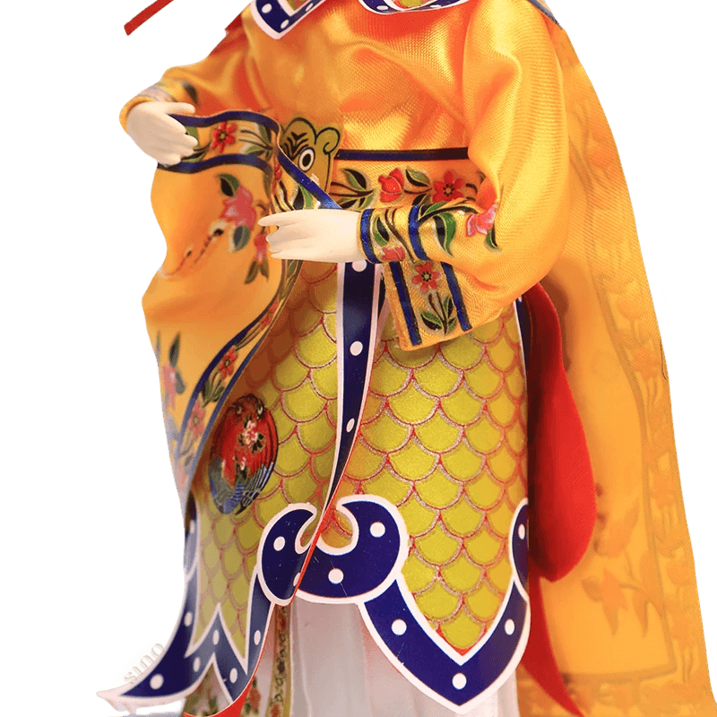 9-Inch Handmade Chinese Doll – Peking Opera Consort Yu Character Collectible - SinoCultural -- XJK0905