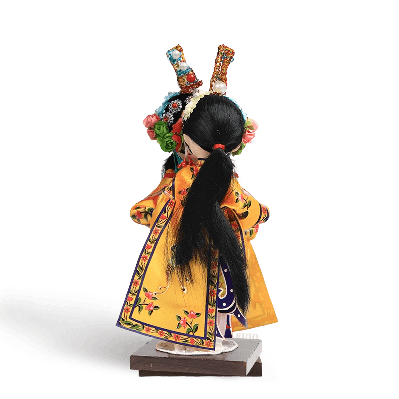 9-Inch Handmade Chinese Doll – Peking Opera Consort Yu Character Collectible - SinoCultural -- XJK0905