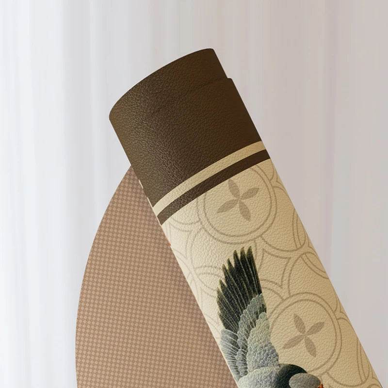 Chinoiserie Absorbent Bathroom Mat Anti-Slip Fan-Shaped Rug - SinoCultural -- LZ006A80