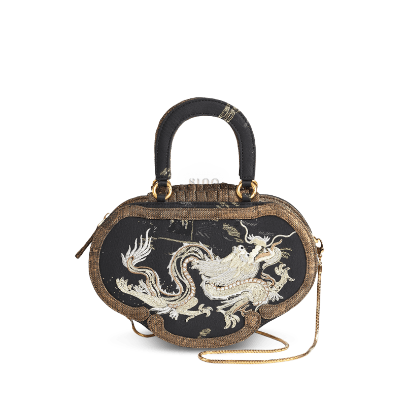 Ruyi Loong Embroidered Tote Bag – Ultra-Light 205g,Recycled Fabric & Hualuo Silk - SinoCultural -- GD1210