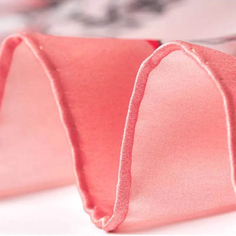 Mulberry Silk 16 Momme Square Scarf Magnolia Blossom Design 68 x 68 Cm - SinoCultural -- SS019-1