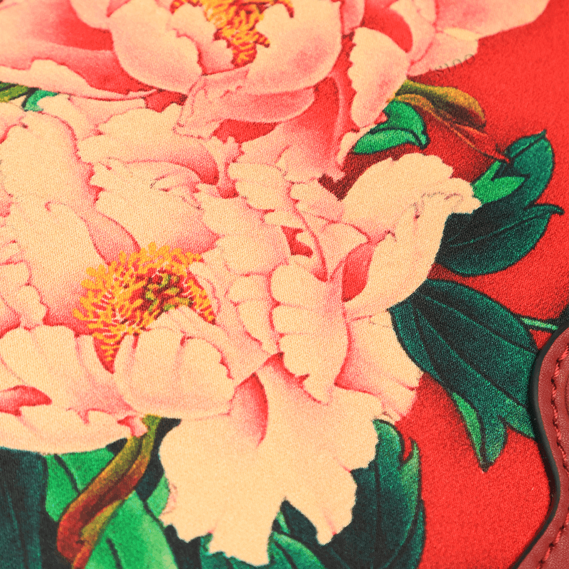 Handcrafted Mulberry Silk Clutch Purse for Women | Floral Evening Bag & Wallet - SinoCultural -- P170029-R -