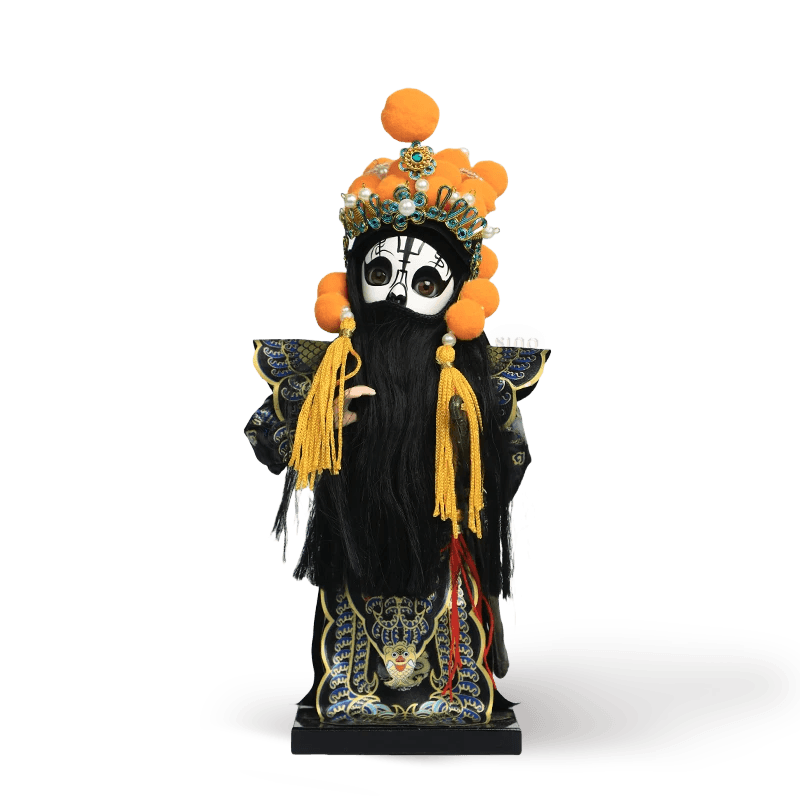 9-Inch Handmade Chinese Doll – Peking Opera Hegemon King Character Collectible - SinoCultural -- XJK0904
