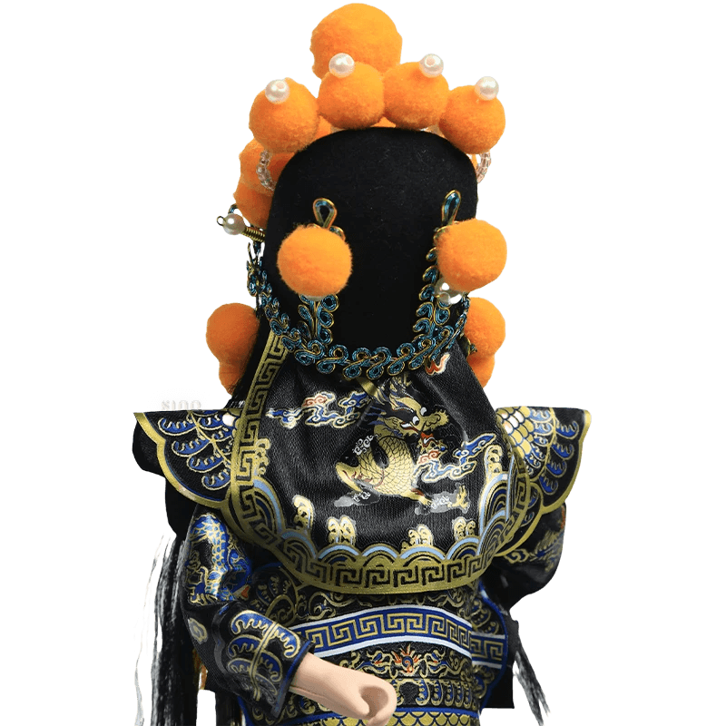 9-Inch Handmade Chinese Doll – Peking Opera Hegemon King Character Collectible - SinoCultural -- XJK0904