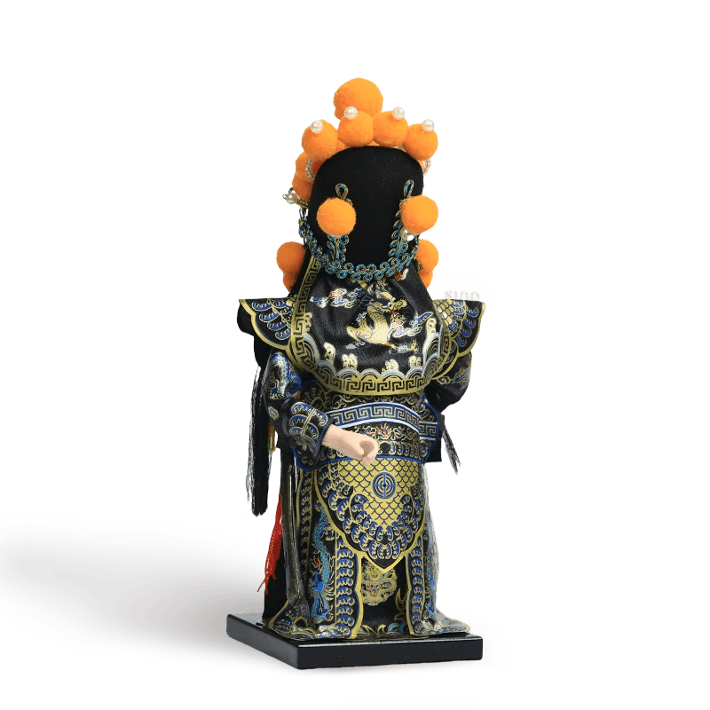 9-Inch Handmade Chinese Doll – Peking Opera Hegemon King Character Collectible - SinoCultural -- XJK0904