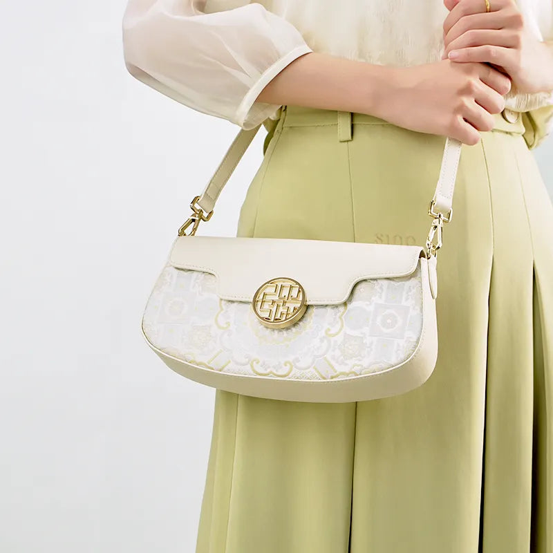 Crossbody style with octagonal gradient shoulder bag.