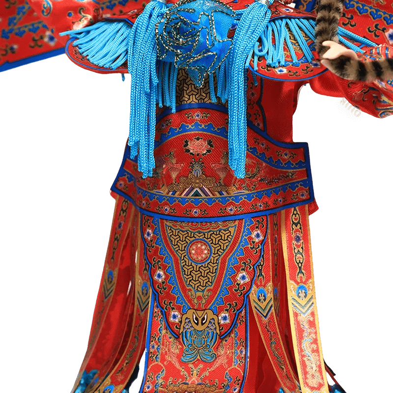 9-Inch Handmade Chinese Doll – Peking Opera Warrior Mu Guiying Collectible - SinoCultural -- XJK0901