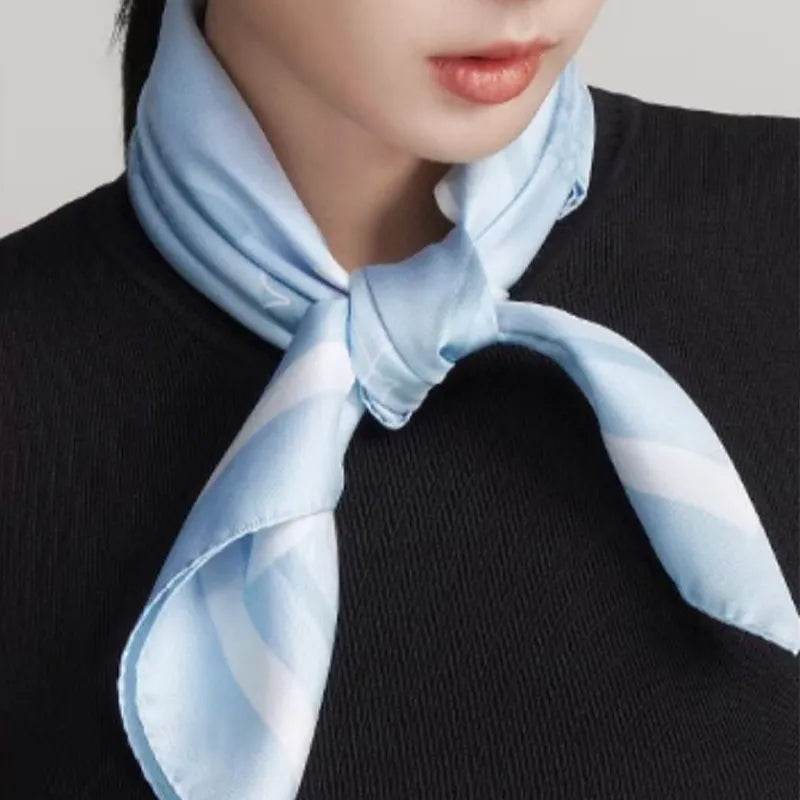 100% Mulberry Silk Luxury Square Silk Scarf Dreamy Jiangnan Design 68 x 68 Cm - SinoCultural -- SS022-2