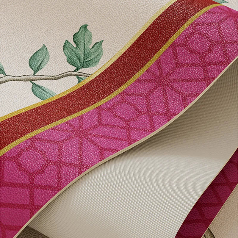 Non-slip backing texture of luxury table mat.