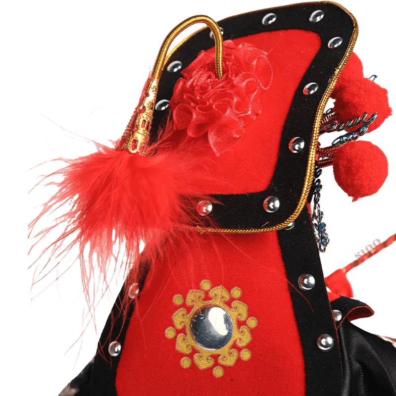 12-Inch Vintage Chinese Dolls - Handmade Peking Opera Mulan Art Collectible - SinoCultural -- T1201001 -