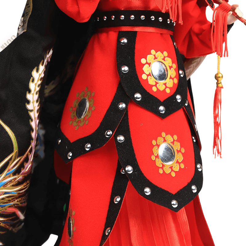 12-Inch Vintage Chinese Dolls - Handmade Peking Opera Mulan Art Collectible - SinoCultural -- T1201001 -