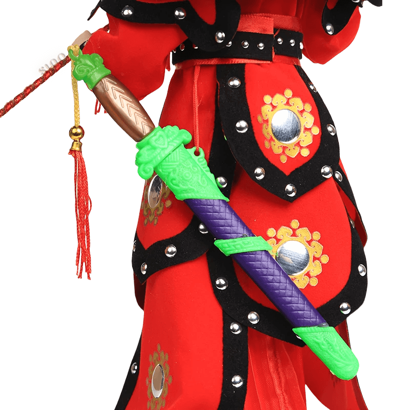 12-Inch Vintage Chinese Dolls - Handmade Peking Opera Mulan Art Collectible - SinoCultural -- T1201001 -