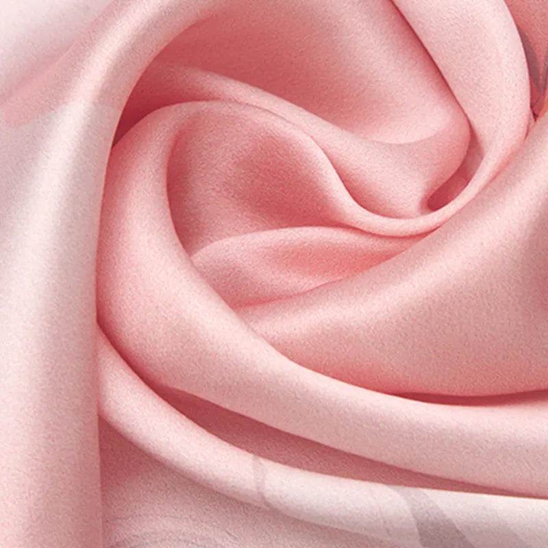 100% Mulberry Silk Luxury Square Silk Scarf Dreamy Jiangnan Design 68 x 68 Cm - SinoCultural -- SS022-2