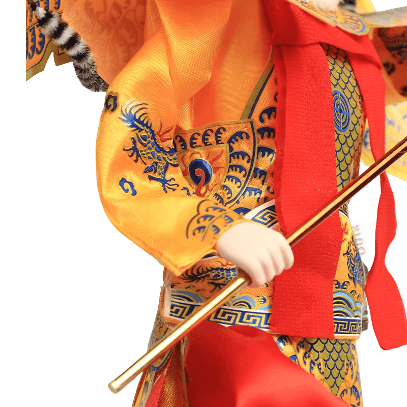 12-Inch Vintage Chinese Dolls - Handmade Peking Opera Wukong Art Collectible - SinoCultural -- JH1256