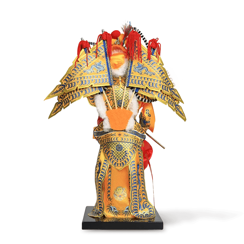 12-Inch Vintage Chinese Dolls - Handmade Peking Opera Wukong Art Collectible - SinoCultural -- JH1256