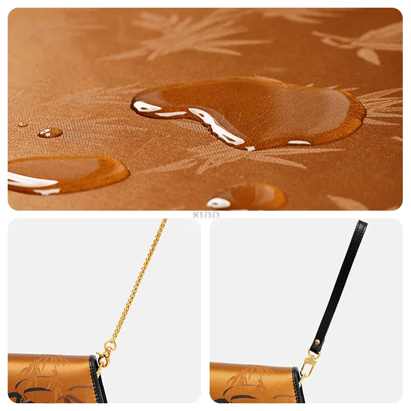 Water-Resistant Silk & Interchangeable Hardware Strap Close-Up.