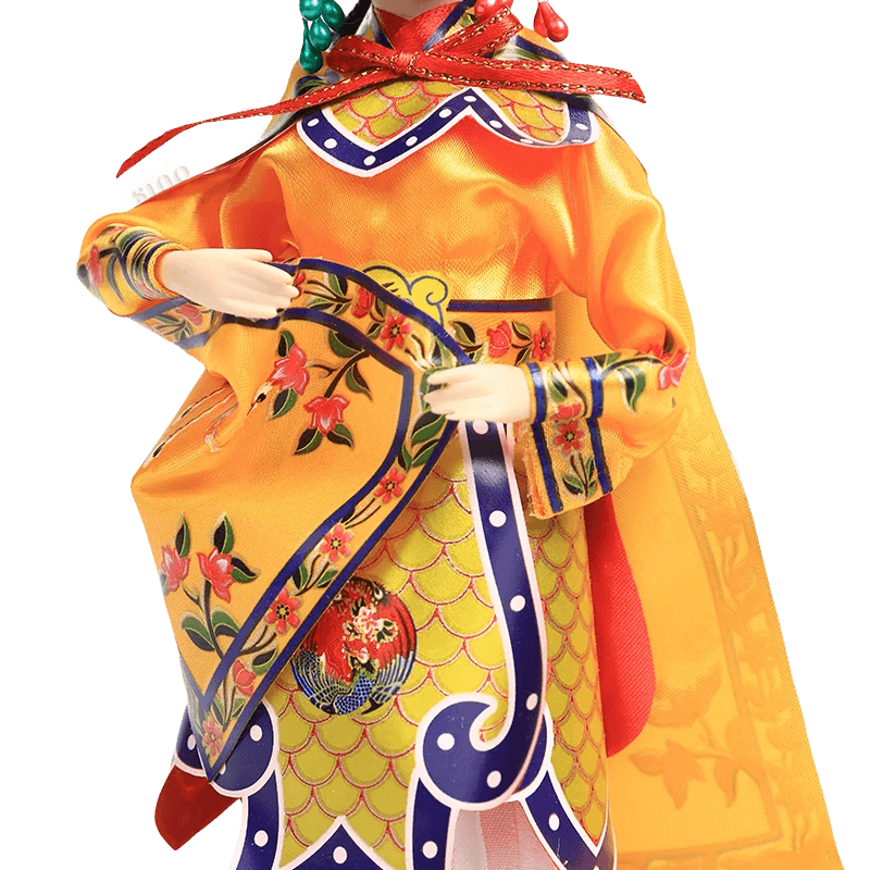9-Inch Handmade Chinese Doll – Peking Opera Consort Yu Character Collectible - SinoCultural -- XJK0905