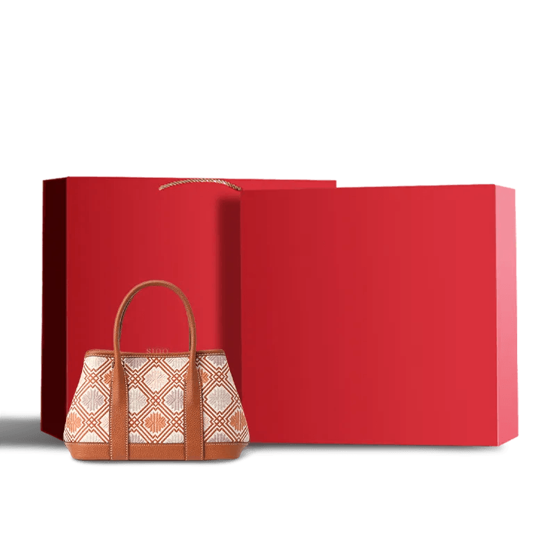 Zhuang Brocade Chrysanthemum Embroidered Leather Luxury Crossbody Bag - SinoCultural -- FJ110692-1