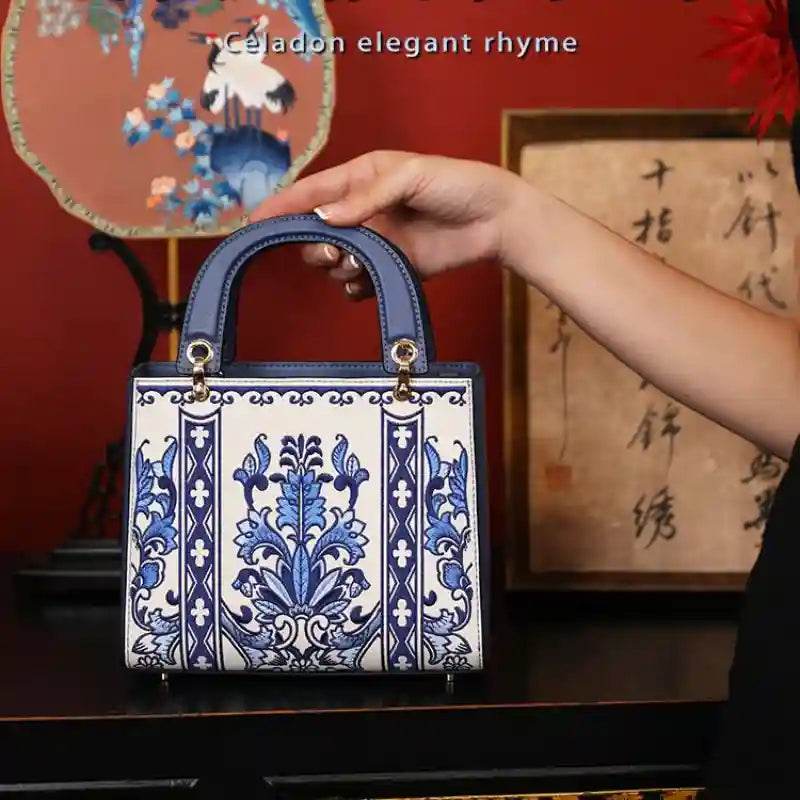 Discover the Timeless Beauty of Blue and White Porcelain in Our Elegant Handbag - SinoCultural