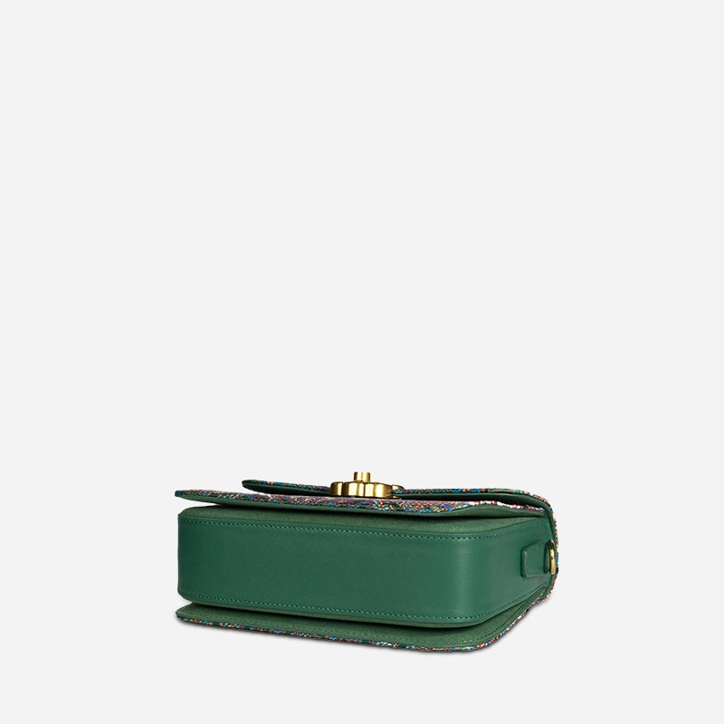 Song Brocade Leather Luxurious Clutch Handbag - SinoCultural