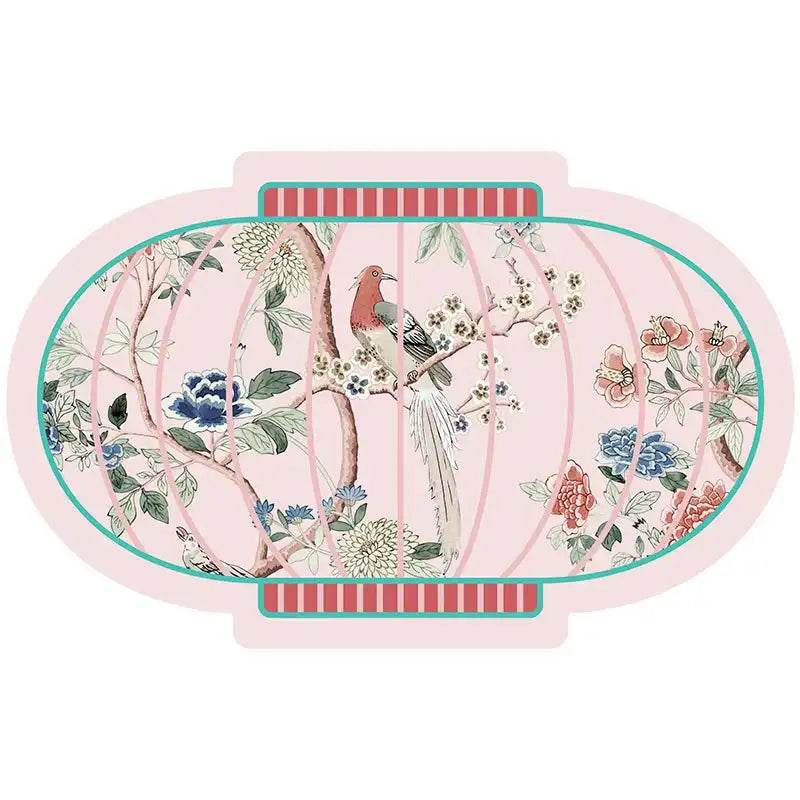 Chinoiserie Lantern-Shaped Absorbent Bathroom Mat Non-Slip Rug - SinoCultural