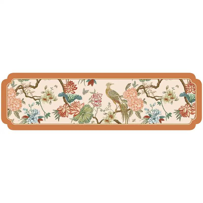 Chinoiserie Retro Spring Floral Tea Table Drying Mat - SinoCultural