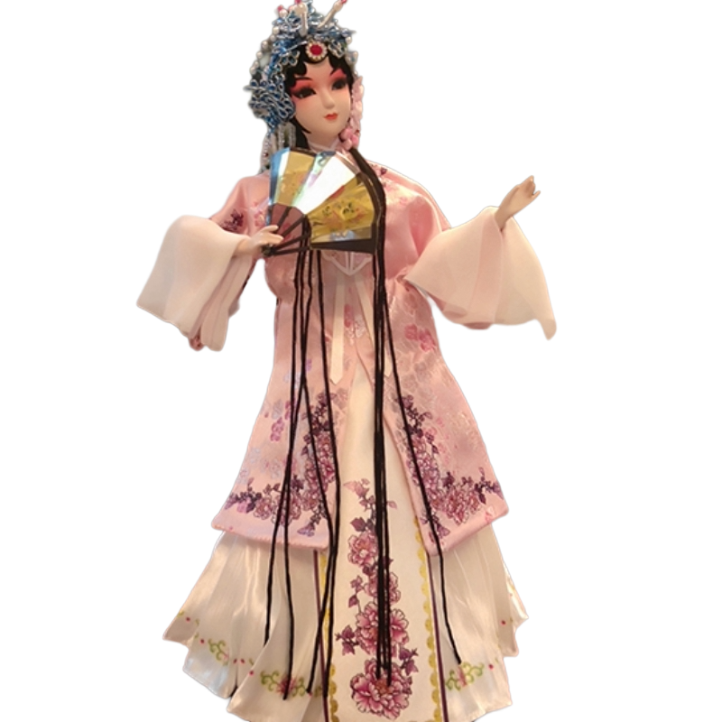 12-Inch Vintage Chinese Dolls - Handmade Peking Opera Du Liniang Art Collectible