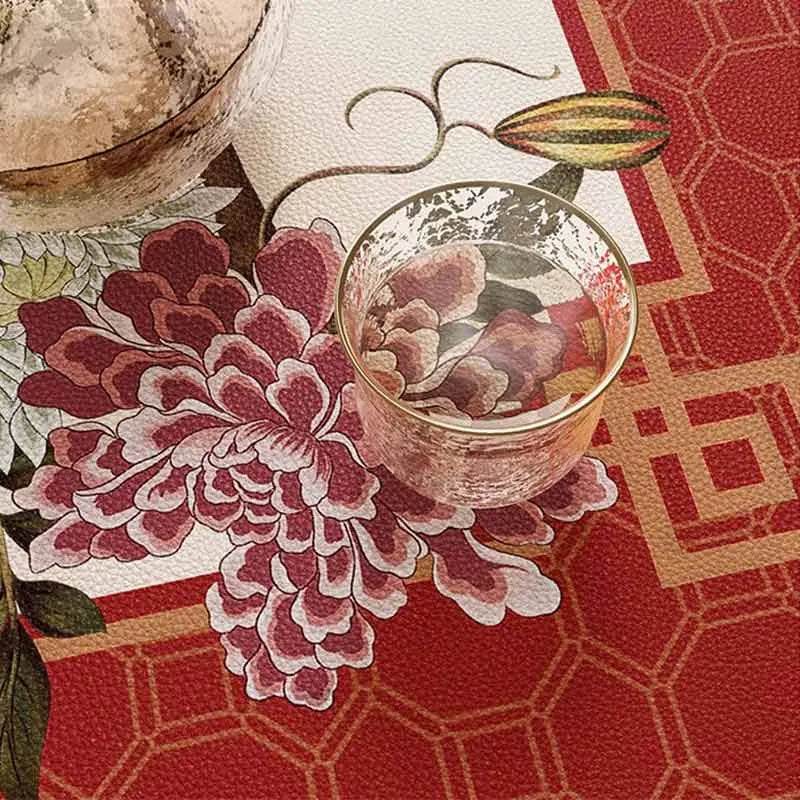 Chinoiserie Diatomite Absorbent Quick-Dry Non-Slip Round Coaster - SinoCultural