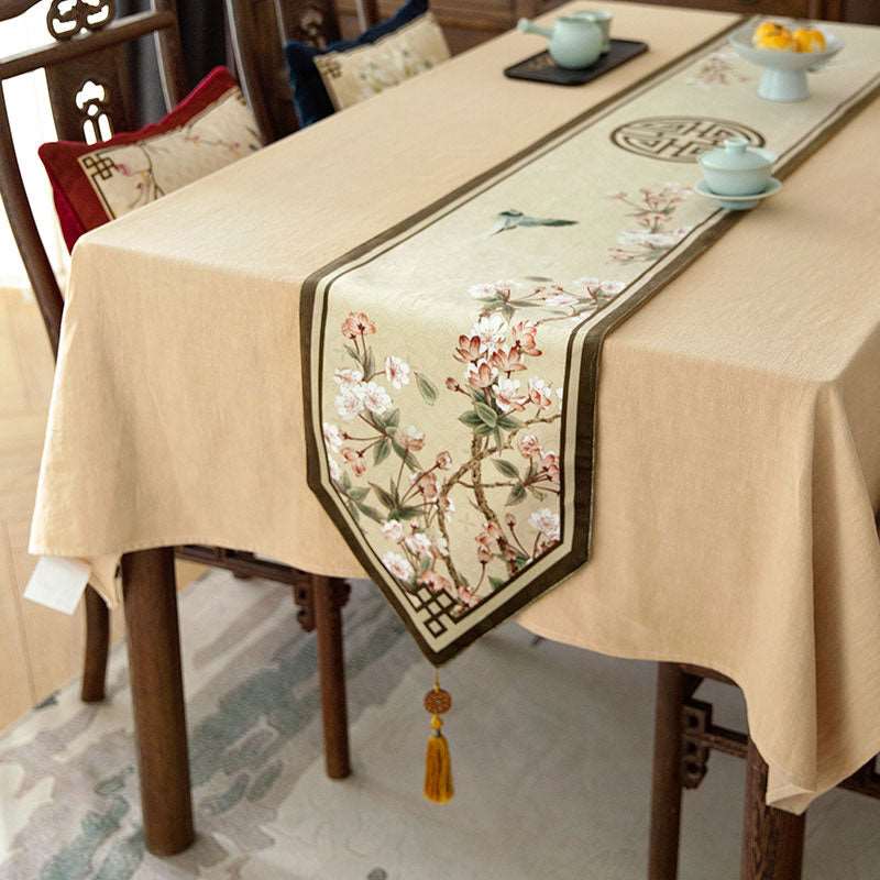 Chinoiserie Original Spring Flowers Table Runner - SinoCultural