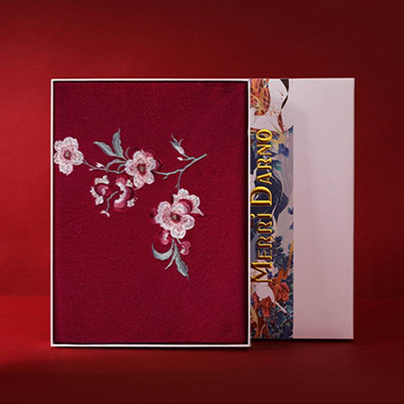 Embroidery Cashmere Luxury Scarf for Women - Ideal Gift 200x35 cm - SinoCultural