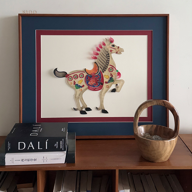 Intangible Heritage Shadow Puppetry Horse Decoration for Living Room