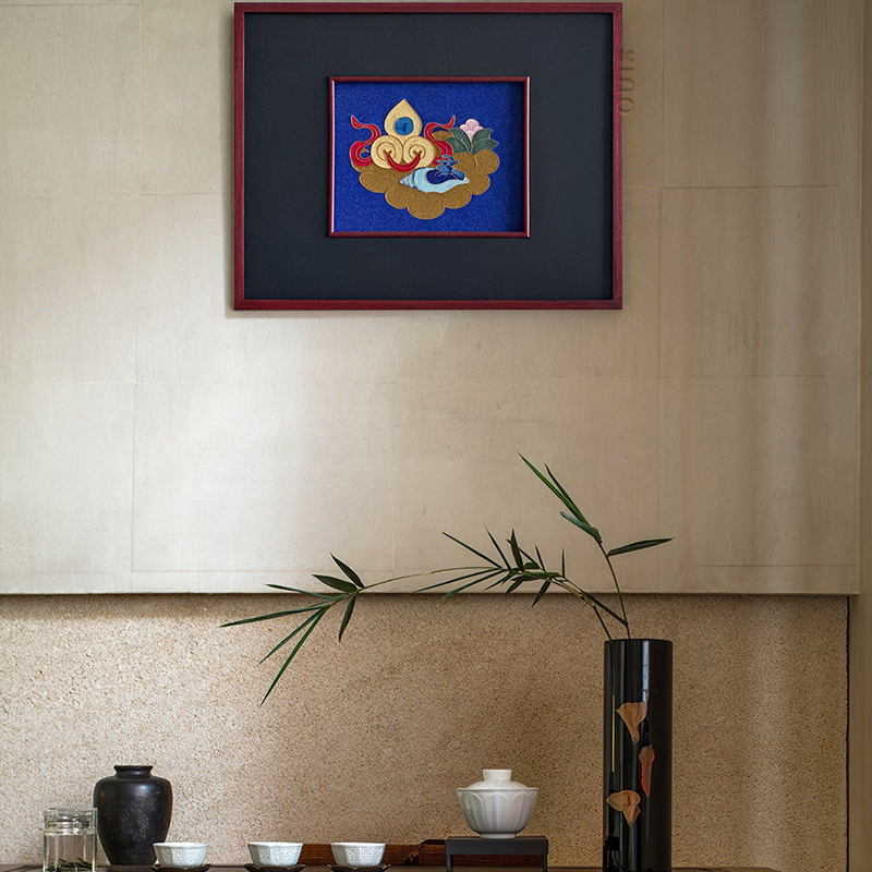 Intangible Heritage Cloisonné Enamel Klein Blue Decorative Painting