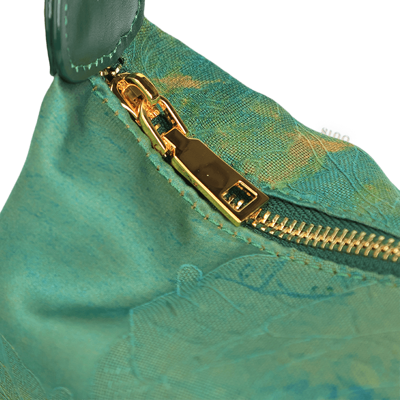 Xiangyunsha Silk Mulberry Silk Vintage Shoulder Bag - SinoCultural -- YSY1002Q - 