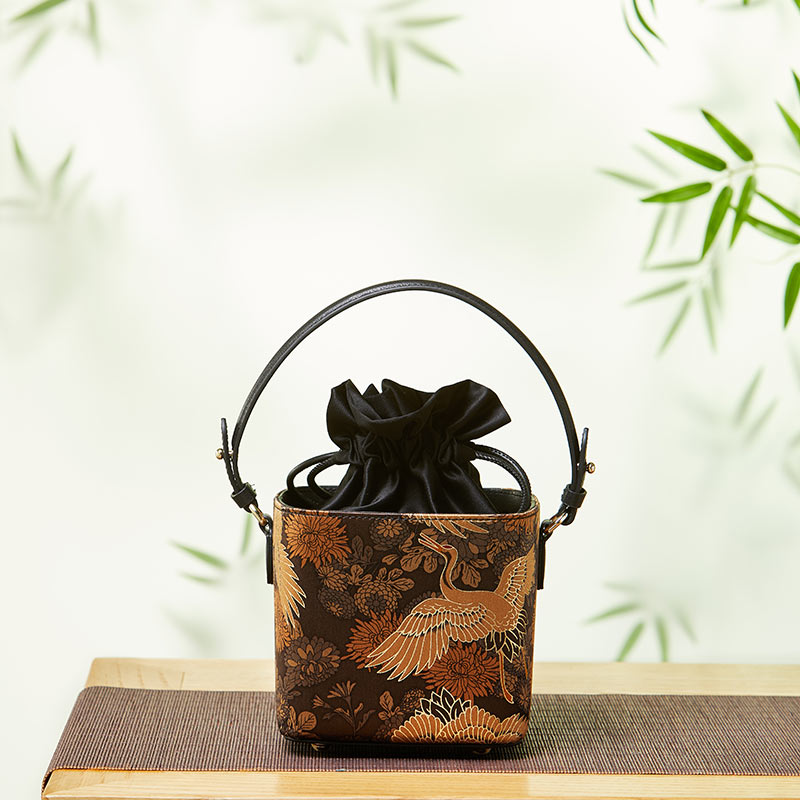 Fragrant Cloud Silk New Chinese Style Cube Bucket Bag