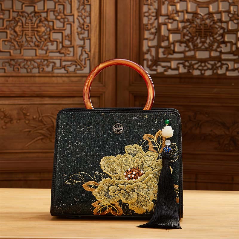 Embroidery Nishijin Weave Chinese Style Vintage Handbag