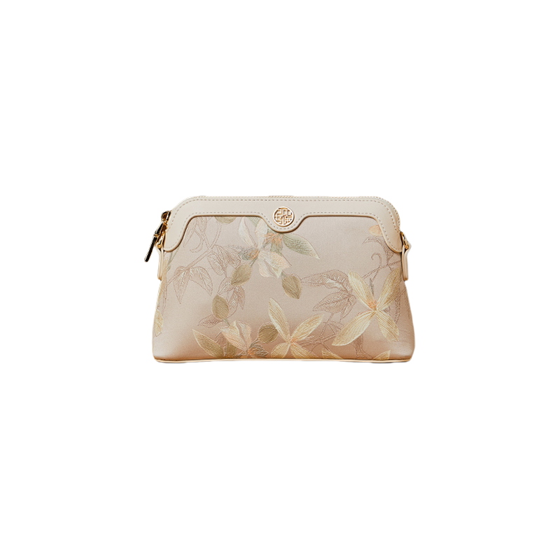 Mulberry Silk Leather Exquisite Jacquard Clutch Bag - SinoCultural